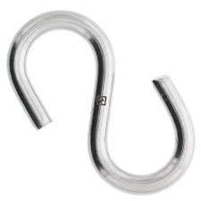 .250 x 1 7/8" S-Hook Open End, 316 Stainless Steel