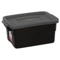 3 GAL TOTE BLK W/GRY LID