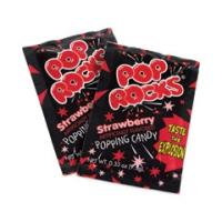 Sugar Candy,Strawberry, 0.33 oz Pouches, 24/Carton