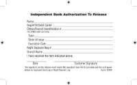 AUTH RELEASE FORM,50/PK