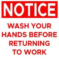 SIGN,WASH HANDS,8X8