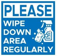 SIGN,WIPE DOWN AREA,12X12