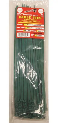 100CT 11.8" GREEN SD CABLE TIE