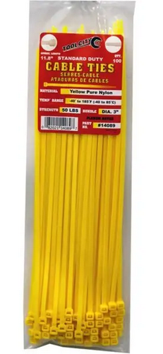 100CT 11.8" YELLOW SD CABLE TIE