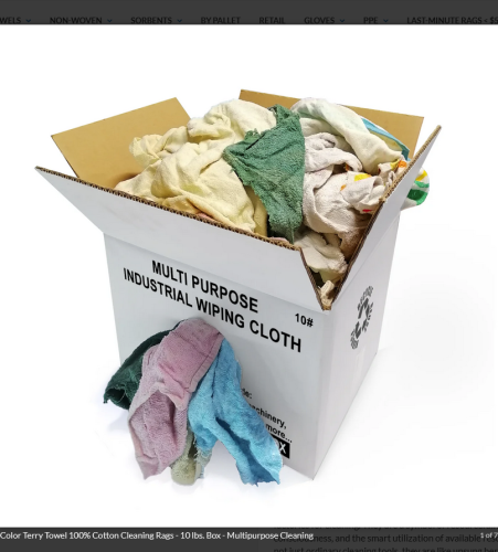 TERRY CLOTH RAGS 10# BOX