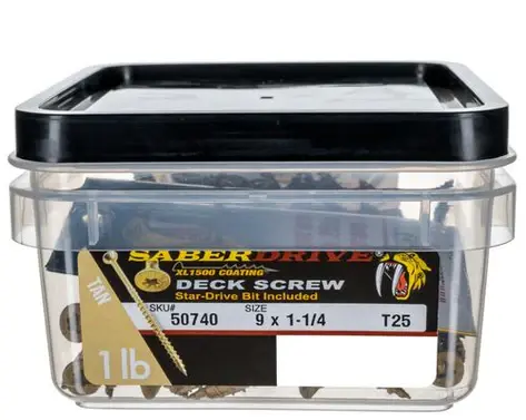 1# 9X1-1/4" SABERDRIVE DCK SCRW