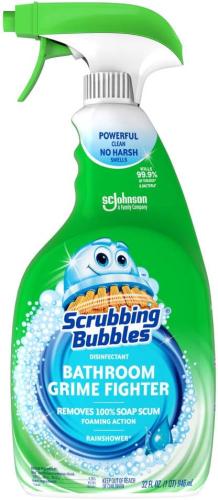 Scrubbing Bubbles Disinfectant Bathroom Grime Fighter, Rain Shower, 32 oz