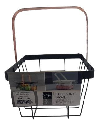 BASKET STEEL STRIP PAINTED BLACK