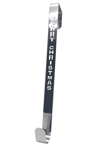 Hometown Holidays 12601 Merry Christmas Wreath Hanger, Metal, Over the Door Mounting