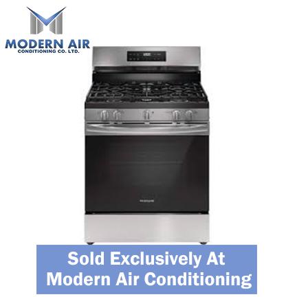Frigidaire 5 Burner Gas Stove, Stainless Steel