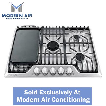 Frigidaire 36 Inch Gas Cooktop with Griddle, Stainless Steel 5-Burner