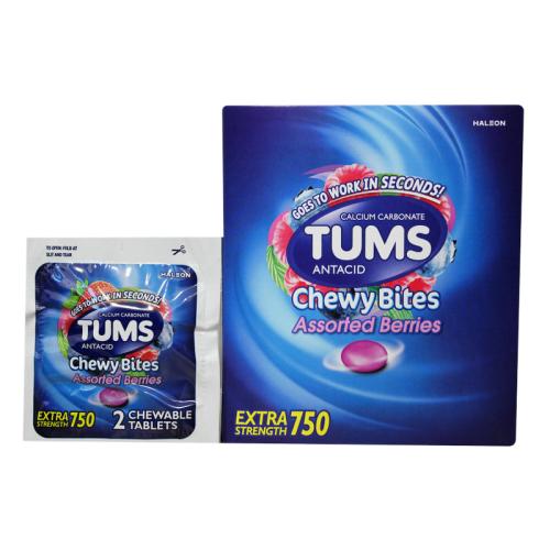 TUMS ANTACID 2CT CHEWY BITES ASST BERRIES