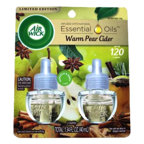 AIR FRESH AIRWICK OIL 2PK REF WARM PEAR CIDER