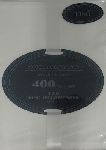 PILLOW CASE KING 400TC 2PK