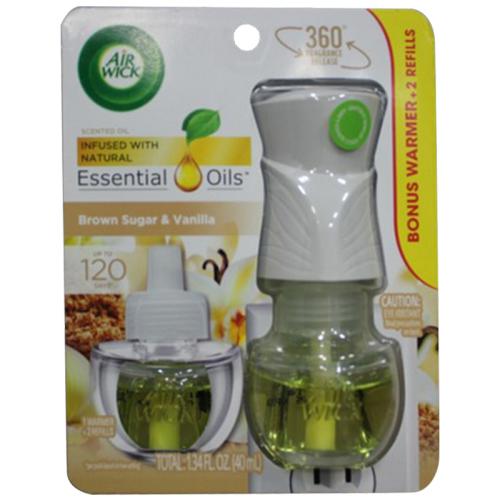 AIR FRESHNER AIRWICK 2+1 BROWN SUGAR & VANILLA OIL & WARMER