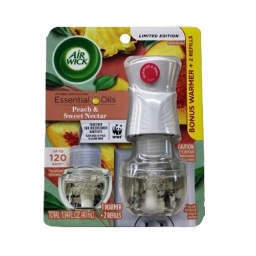 AIR FRESH AIRWICK OIL PEACH & SWEET NECTAR 2 + 1