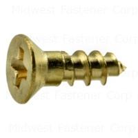 4 x 3/8 FLAT WOOD SCREW BRASS