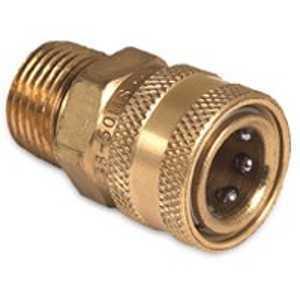 Mi-T-M AW-0017-0029 Adapter, 3/8 x 1/2 in Connection, Quick-Connect Socket x MNPT, Brass