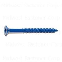 09275 3/16 X 2-1/4 BLUE RUSPERT PHILLIPS FLAT MASONRY SCREWS