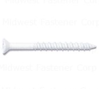 09702 3/16X2-1/4 PHILLIP FLAT MASONRY SCREW WHITE RUSPERT