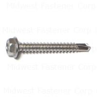 HEX HEAD SELF-DRILLING SCREWS 8 X 1-1/4 STAINLESS