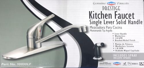 KITCHEN FAUCET SINGLE HAND BN W/BLACK SPRAY