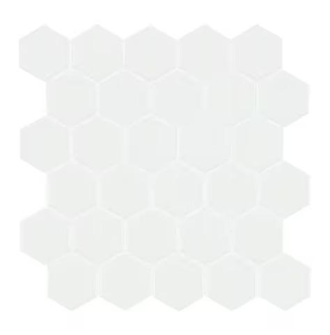 WHITE HEXAGON MATTE PORCELAIN MESH MOSAIC FLOOR&WALL 11"X11" (0.81 sq.ft/each)