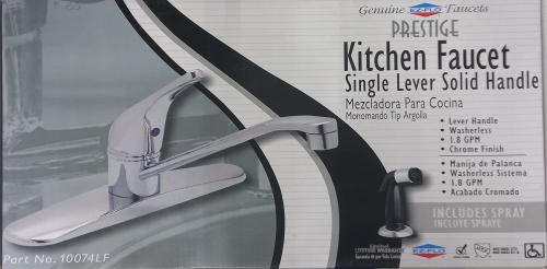 KITCHEN FAUCET SINGLE HAND CHR W/BLACK SPRAY