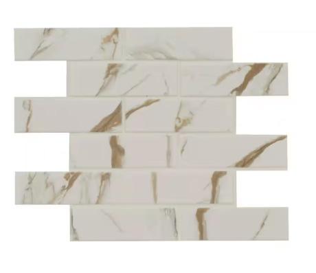 CALACATTA GOLD SUBWAY MATTE POR FLOOR & WALL (0.93 sq. ft./Each)