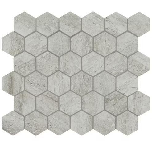 MSI NYON GRAY HEXAGON 12"X12" POLISHED PORCELAIN FLOOR&WALL TILE (8sqft/cs)