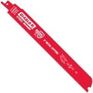 Diablo DS0920BF5 Reciprocating Saw Blade, Steel, Applicable Materials: Metal, 9 in L, 20/24 TPI