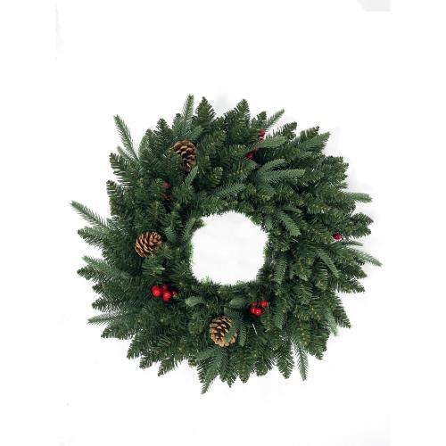 60cm 150 Tips Green PVC Christmas Wreath, Flat & Needle, 6 ? 0.12mm