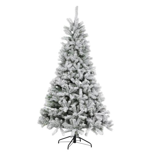 7ft Pre-Flocked Hinged Artificial Christmas Tree (1,158 Tips)