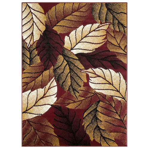 Moderno 17 Burgundy Area Rug – 5 ft x 7 ft