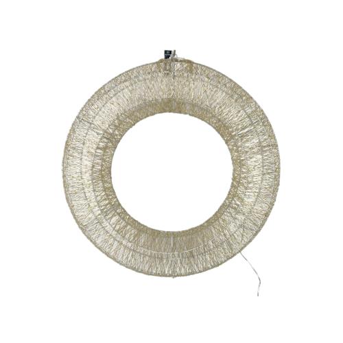 WREATH METAL WIRE RING W/LIGHT 2650 WARM 40x9x40CM