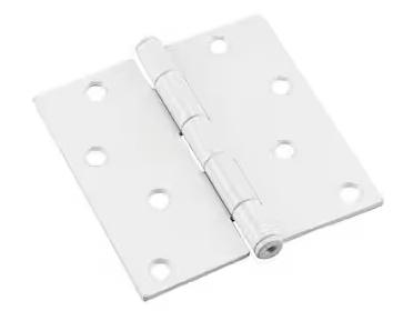 DOOR HINGE WHITE STEEL 4X4