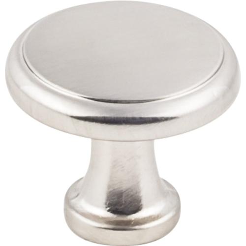 CABINET KNOB FLT RND KASAWARE SATIN NICKEL 1-3/16" 10PK
