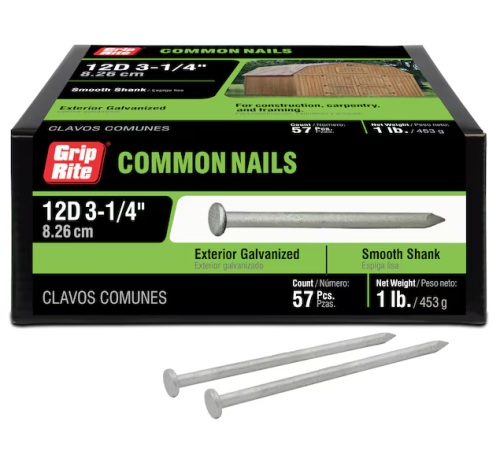 12D 3 1/4" COMMON NAIL 1LBS