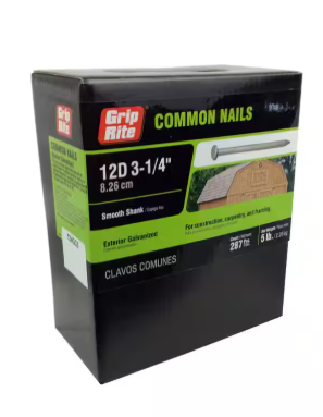12D 3 1/4" COMMON NAIL 5LBS