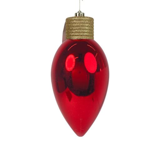CHRISTMAS ORNAMENT PLASTIC RED