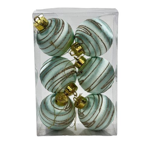 8cm Christmas Ball Ornaments ? Set of 6
