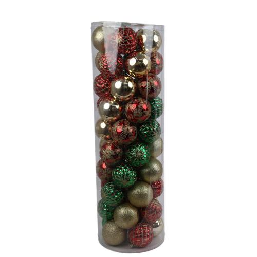 8cm Christmas Ball Ornaments, Set of 50