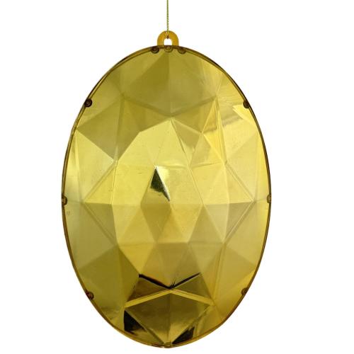 Gold Round Christmas Ornament Gem