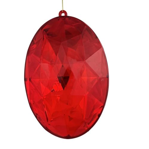 Red Round Christmas Ornament Gem