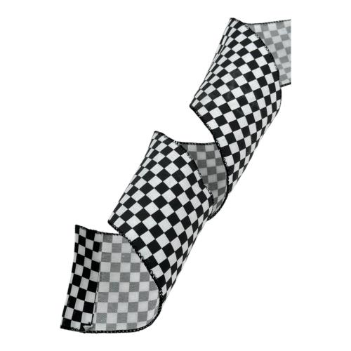 CHRISTMAS RIBBON BLACK & WHITE CHECK
