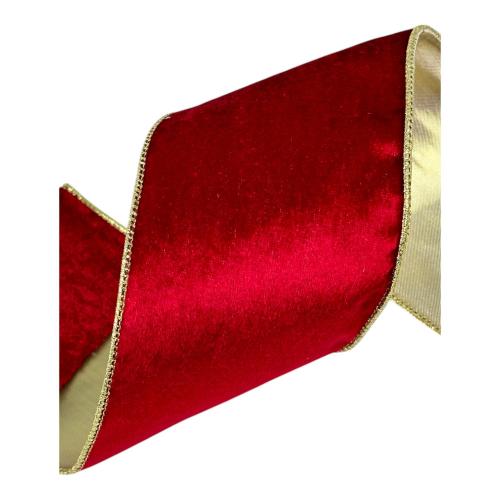 Red & Gold Christmas Ribbon, 10cm