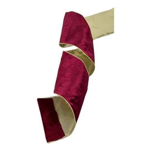 Red & Gold Christmas Ribbon, 10cm