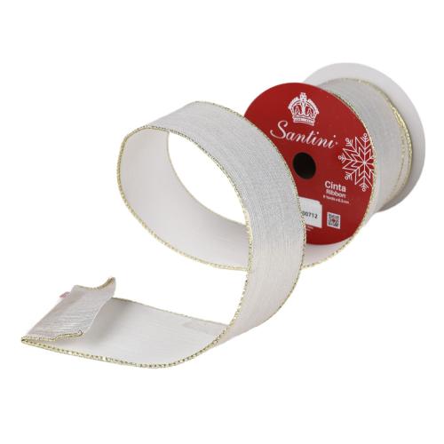 White Christmas Ribbon, 6.3cm