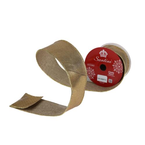 Gold Christmas Ribbon, 6.3cm