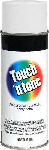 Touch 'N Tone 55280830 Spray Paint, Flat, White, 10 oz, Can